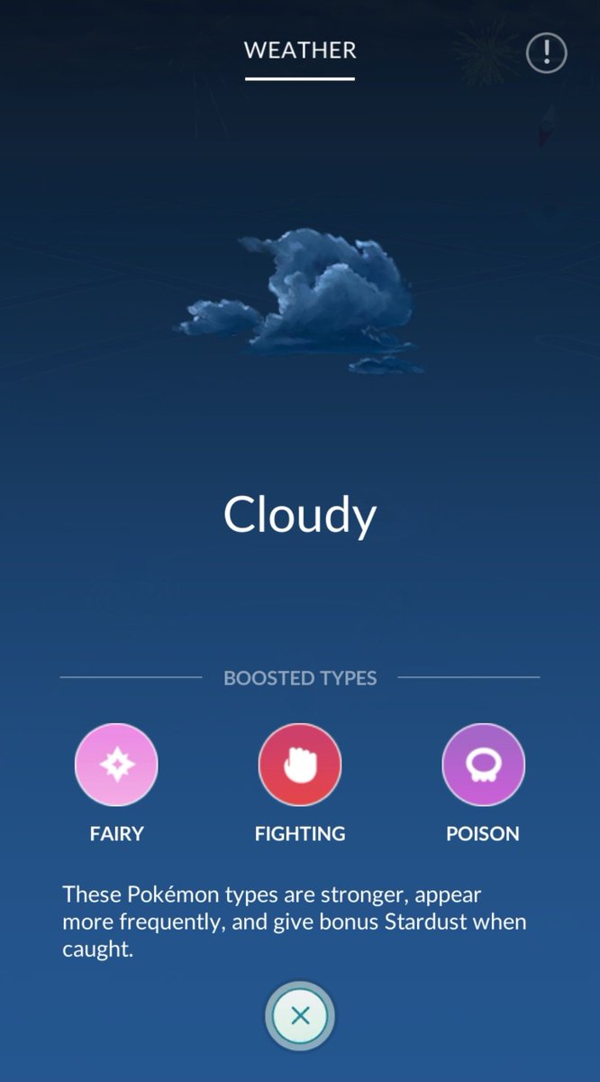 SilvyThread's tweet photo. Opened @PokemonGoApp expecting a "There is hazardous weather in your area" message. Nope lol gg @NianticLabs https://t.co/UfXop09ggh