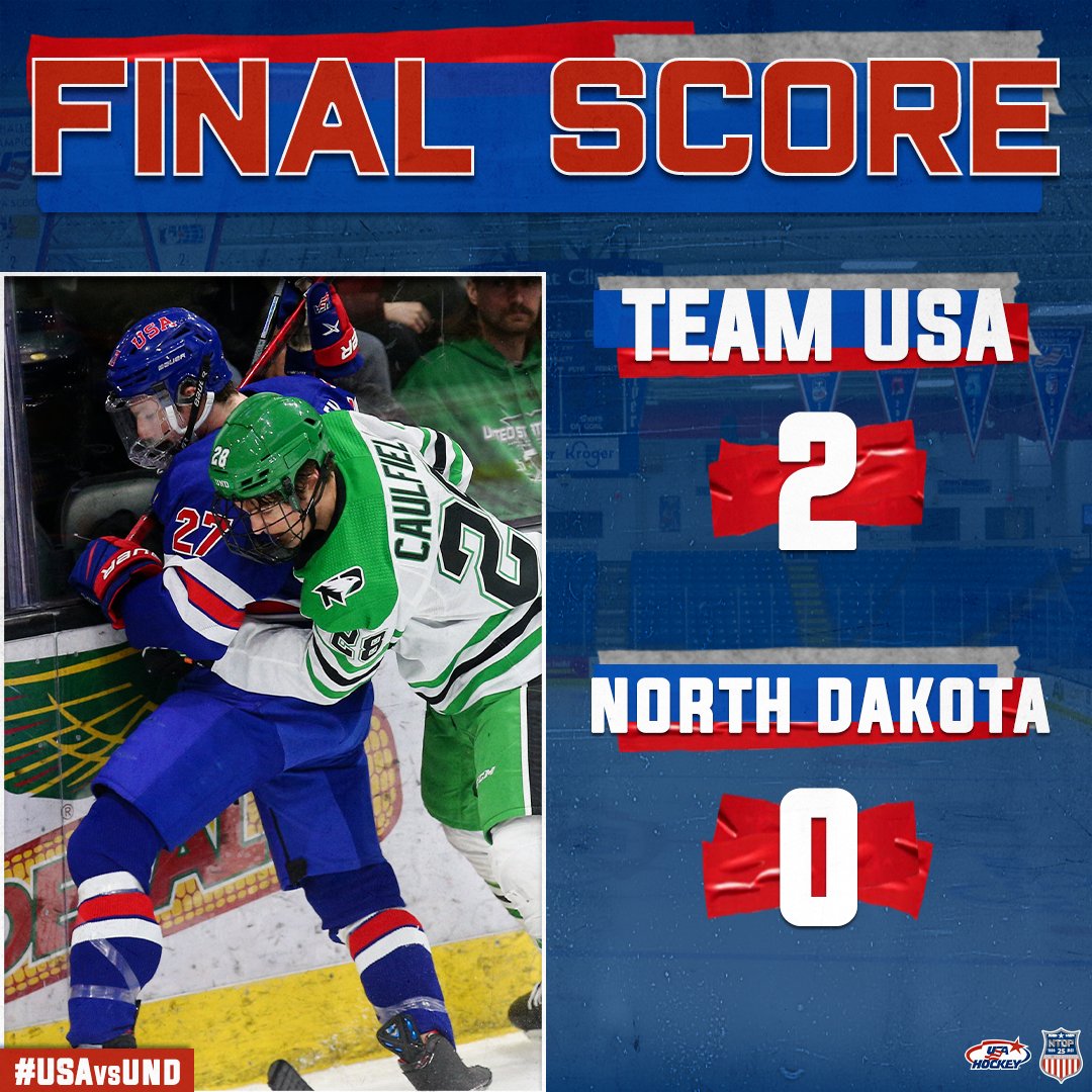 USAHockeyNTDP's tweet photo. Heckuva start to 2022! 🎇
#USAvsUND https://t.co/TrefSgD4Ln
