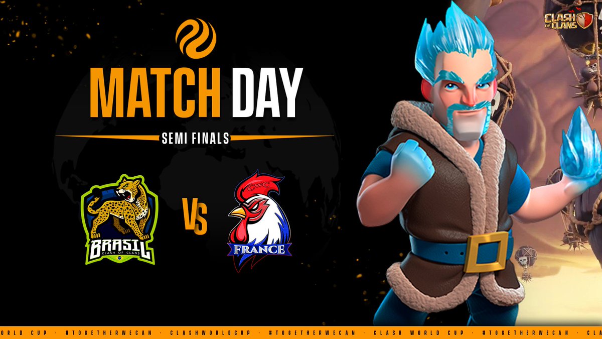 ClashWorldCup's tweet image. #CWC7 | SemiFinals

🇧🇷 @SelBrasilCoC - @TeamFranceCoC 🇫🇷 

Community streams:
🇧🇷 youtu.be/M9yzXoO07xM - @FernanDONGames
🇫🇷 youtube.com/c/OptimusPrime… - @optimusprimeCOC
🇫🇷 twitch.tv/barcadans - @barca_gaming
🇷🇺 youtube.com/c/NankaClashOf… - @CocNanka

GLHF!