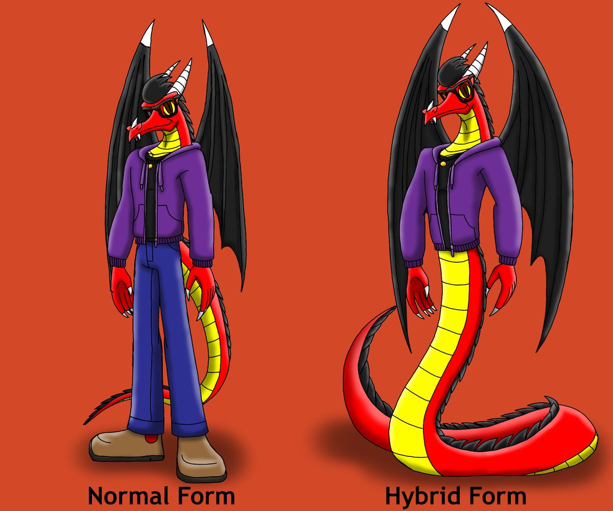 DragonSnake9989's tweet photo. Here’s my pics of my very first fursona. I’ve finished today and here are two different versions I’ve down.

The first one is my custom outfit and the last is my casual outfit. https://t.co/yEmdTbDG1x