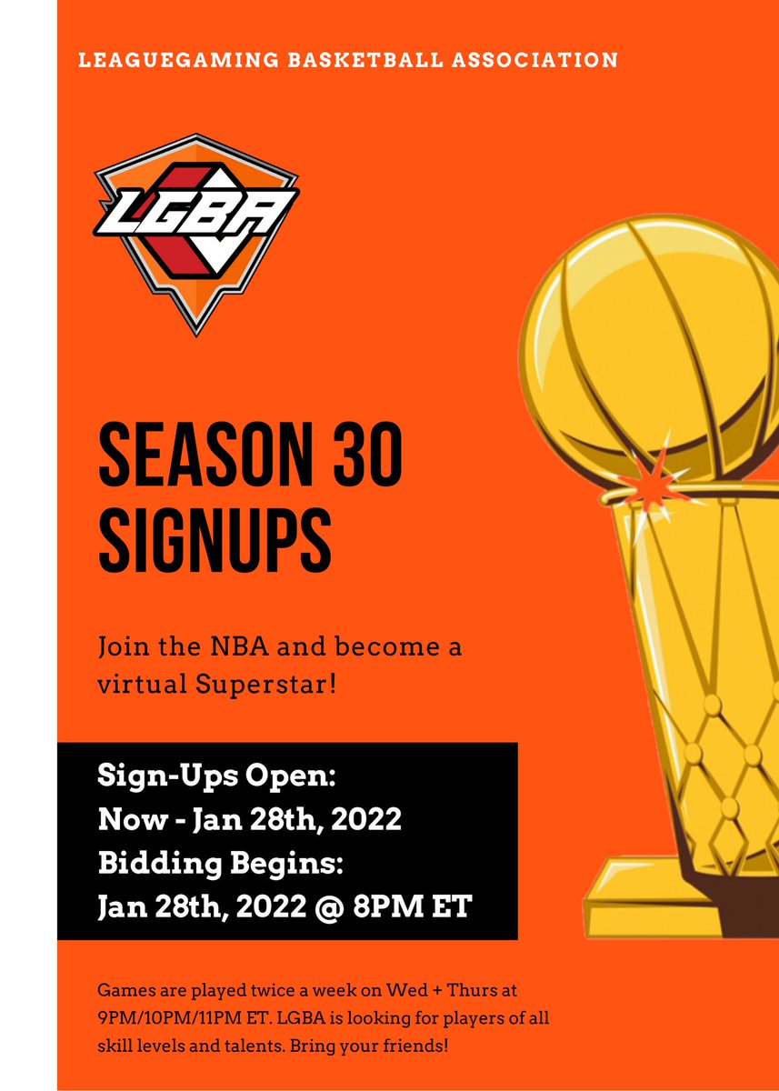 ⚠️🚨Lets get Active 🚨⚠️, Signups are now open for players and owner apps are also open. leaguegaming.com/forums/index.p…
leaguegaming.com/forums/index.p…