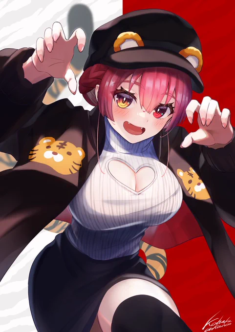 🎍明けましておめでとうございます🎍
2022年も船長らしく出航しましたね🏴‍☠️
マリン船長を推していくぞおお!!!❤️‍🔥
ガオガオ年賀状🐯
今年もよろしくお願い致します❤️‍🔥🏴‍☠️

#マリンのお宝 #2022NewYear
#新年イラスト #HappyNewYear2022 