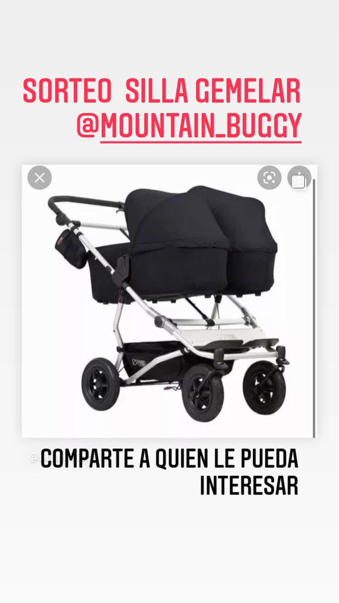 ⚡️⚡️¡¡ATENCIÓN SORTEO!!⚡️⚡️
Silla gemelar <a href="/mountain_buggy/">phil&amp;teds</a> 2a mano.
En este nuevo año 2022 seguro que nacen nuevos gemelos a cuyos padres les vendrá genial este REGALO.
Cuéntanos tu historia por aquí y el día de reyes nos pondremos en contacto con el ganador. 
Retweet please👍🏻