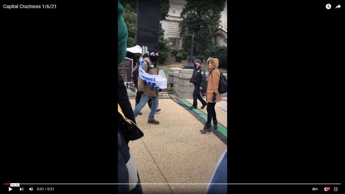 Christo33114911's tweet photo. @capitolresearc3 @MThymol @OSINTyeti Interesting. Your #RunningBatonMan was also with the woman to his right in the red knit cap, who was wearing one of the GoTenna gadgets. I'm going to start calling her #FurryCamelGotennaGal for now. 1st 2 pics are from a Heather Joss video. 3rd from https://t.co/psPWSzoZsy https://t.co/Uw4ZuZV9BL