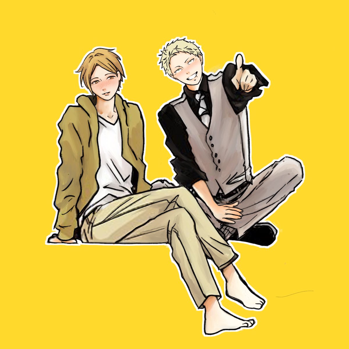 Hormighami's tweet photo. #akiharu #givenedit 🐯💛🌸🍁 https://t.co/jeeKneqKry