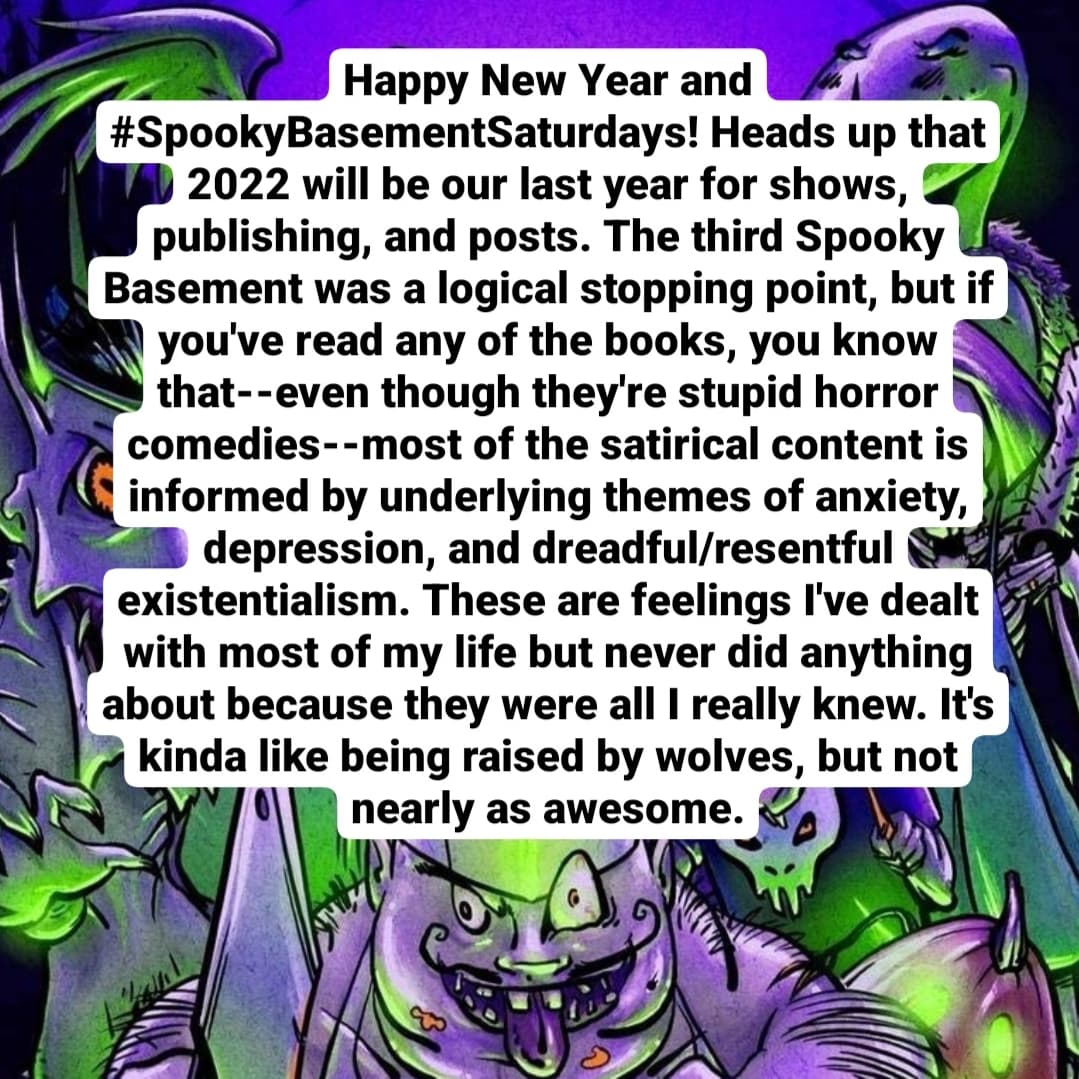 ClayAstroman's tweet photo. Happy New Year and #SpookyBasementSaturdays! This will be our very last year of operation. Swipe to find out why, or just keep scrolling for a video of cat riding a robot vacuum or something! πππ
#spooky #spookybasement #horror #halloween #clayastroman #halloweencountdown https://t.co/72hz9KTWdt