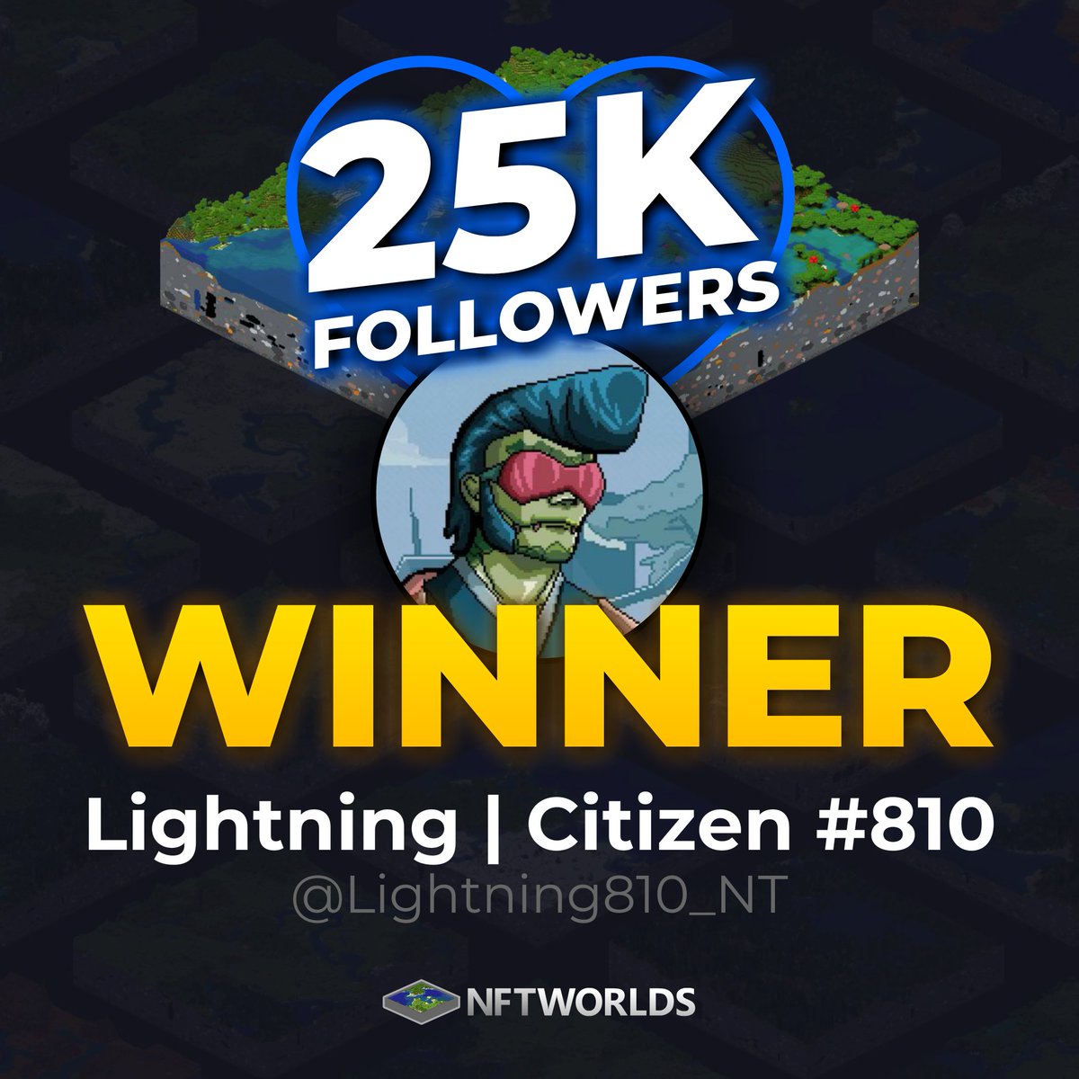 hytopiagg's tweet photo. Congratulations @Lightning810_NT! 

You're the new owner of NFT World #352!

Please DM us to claim your world. https://t.co/XX4UgzlMJ1