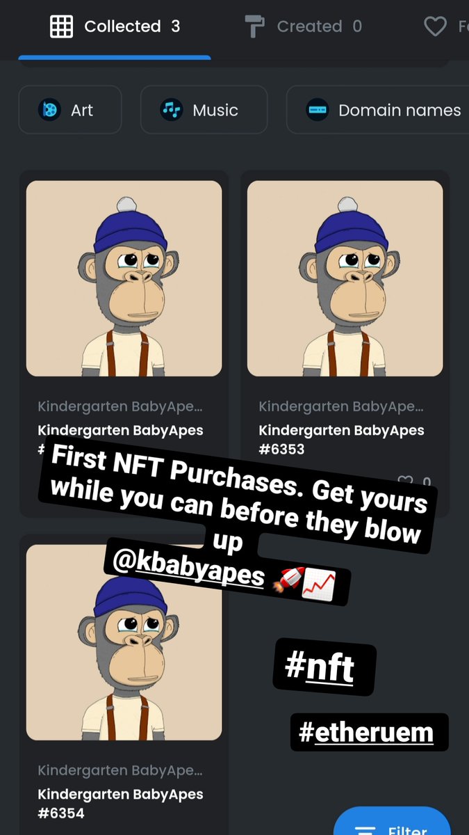 JoeScaletta66's tweet photo. Had to buy in this project is something special. @KBabyApes can't wait to see the success to come 🙌🚀🚀🚀#Nft https://t.co/INWv7Mg0oD