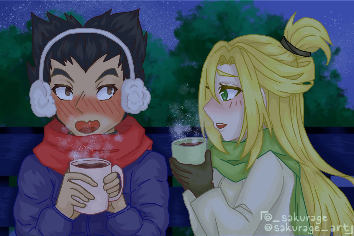 Yo @EdenLeicester, I guess we got each other for the CFV secret Santa? 

I give some wholesome winter Kourin x Morikawa for you! or as I call it, Morikawa zooted on Kourin gf loving juice 

Thank you @cfvsecretsanta for organizing! It was so fun :D https://t.co/3RschsAclr