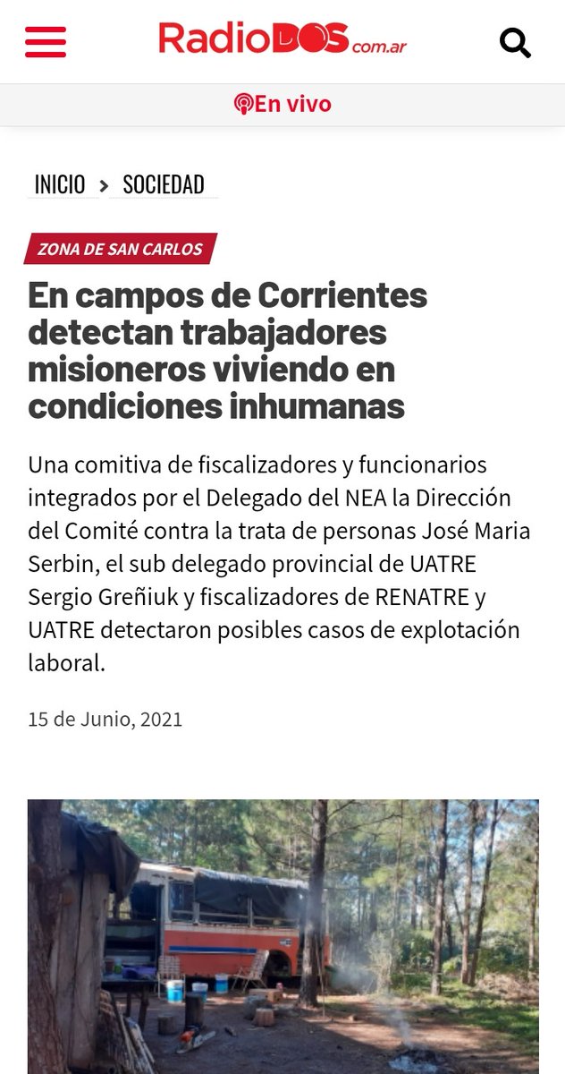JoseMariaSerbin's tweet photo. #Corrientes  fue la provincia del NEA que más denuncias  efectuó en 2021 por explotación laboral en el ambito rural a la Protex. Más de 12 establecimientos fueron allanados y hay oficios por cumplir que se efectivazarán a mediados de Enero y Febrero. https://t.co/5pgRo52vOt