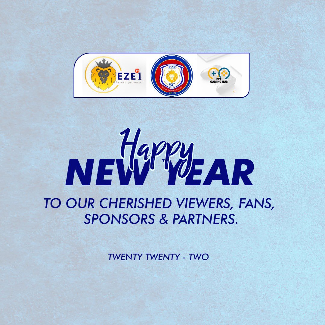 EzeSportingClub's tweet photo. May this new year bring us all much joy and fun. May we all find peace, love, and success. 
Sending our heartiest new year wish to everyone!
Happy New Year 2️⃣0️⃣2️⃣2️⃣. https://t.co/Ni4hUv2zRX