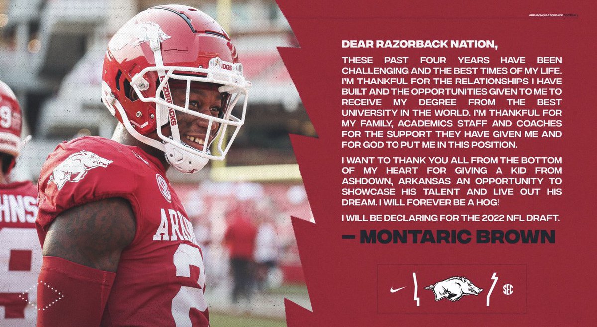 lockdown_2121's tweet photo. 2️⃣1️⃣ Signing out ❤️✌🏾 Thank you Razorback nation 🐗 https://t.co/RudnL0eUJp