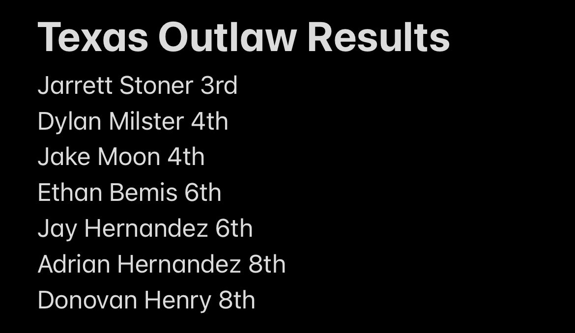 JacketWrestle's tweet photo. Our men’s team wrestled tough at the Texas Outlaw coming away with a 7th place team finish. There were teams from all over the Midwest competing. This is one of the toughest Texas events all year! #JFND https://t.co/SjkjpOIugy