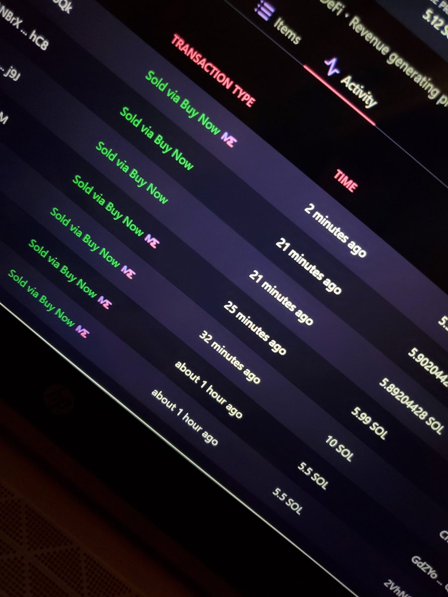 DegenVince's tweet photo. Yo @MagicEden_NFT can we please get pics paired with the sale/listing of NFTs on your activity tab.!? https://t.co/yk3J2ZQpy9