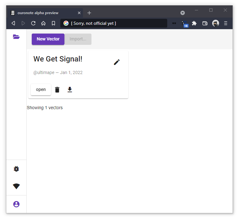 ouronote's tweet photo. Soft Launch Get.

Some nasty bugs still in the app we gotta fix before we make it official, but this thing is now running on a real website! https://t.co/70CBjD7UoQ