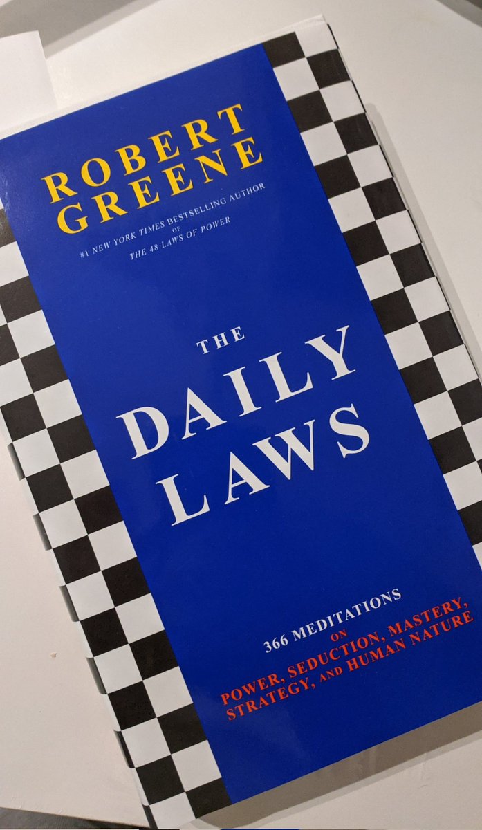 clutchsoap's tweet photo. The Daily Laws by @RobertGreene is a perfect way to stay focused, on track and always improving. Grab yourself a copy #BookRecommendations #selfcare https://t.co/L2kDEgWbm0