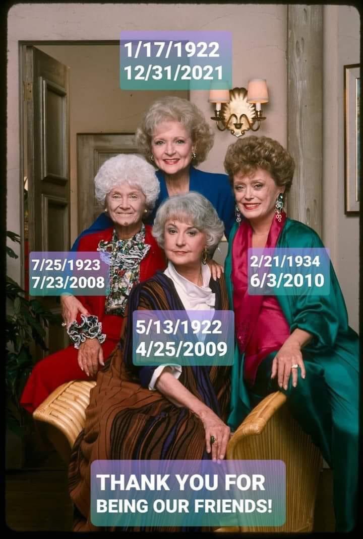 OPBlueLine's tweet photo. Thank You for Being Our Friends! #GoldenGirls https://t.co/0DmZWydLon