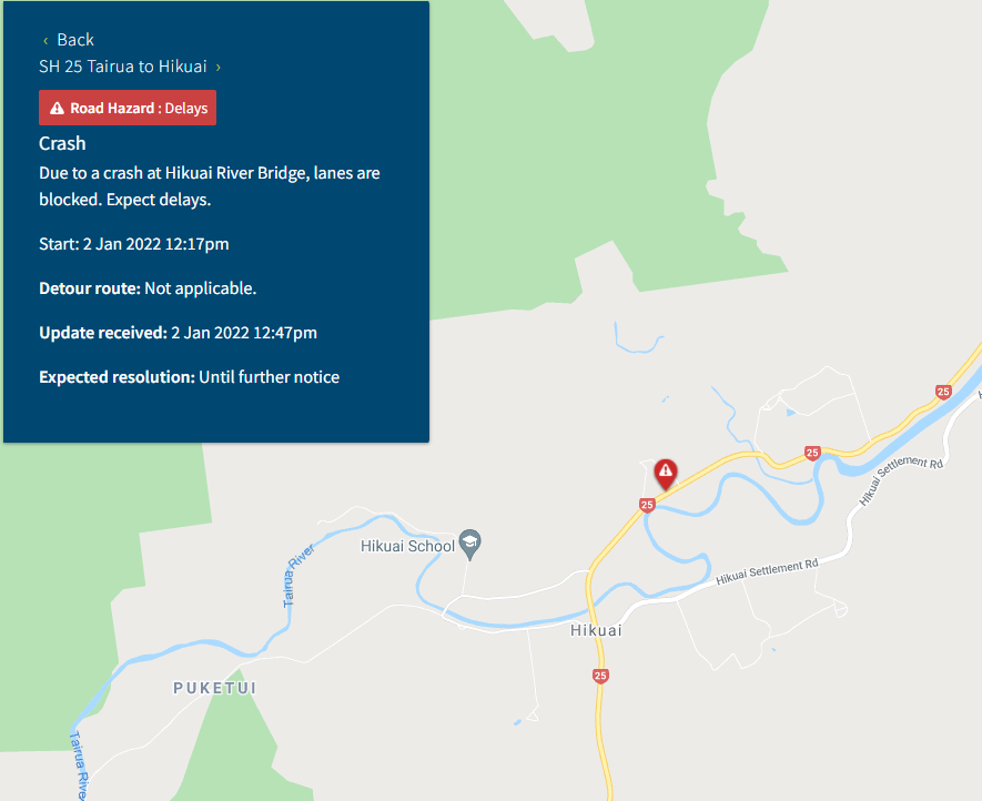 Waka Kotahi NZTA Waikato/BoP on Twitter "SH25 TAIRUA TO HIKUAI