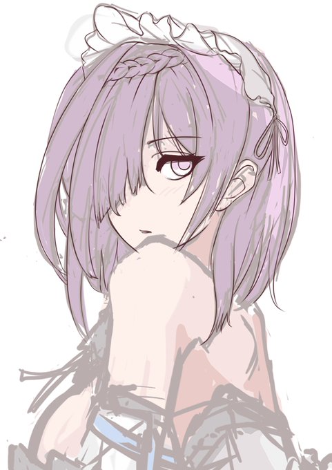 寒さと頭痛で滅入りながら線画作業でおはようございます! 