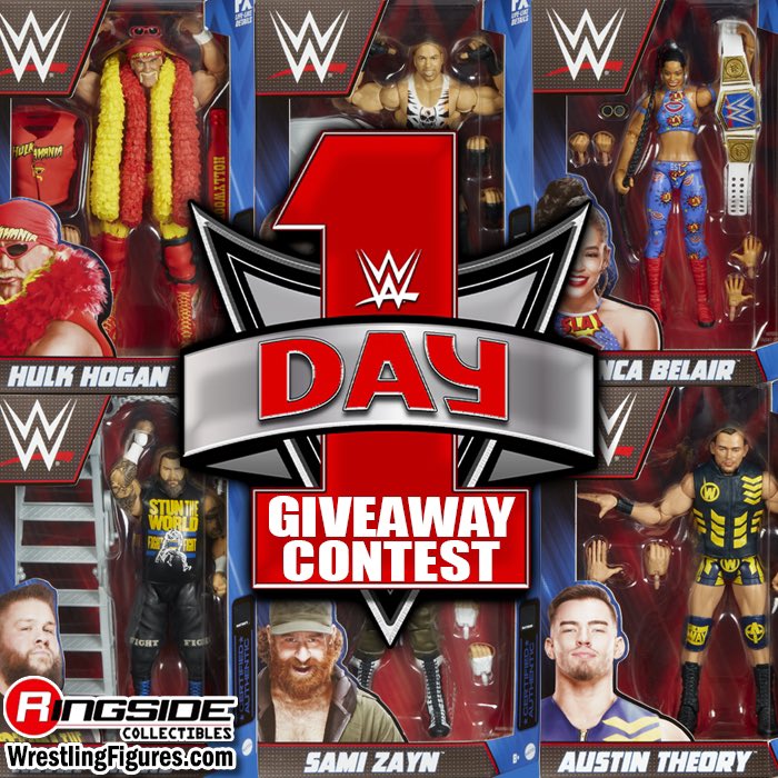 1️⃣ DAY 1 GIVEAWAY CONTEST! 1️⃣

Enter our #WWEDAY1 Giveaway Contest for your chance to win a complete set of #Mattel #WWE #Elite91!

To enter: Follow @ringsidec, Like &amp; Retweet THIS tweet, Tweet a picture of your FAVORITE figure released in 2021 use #RSCDAY1 &amp; tag @ringsidec

1/2