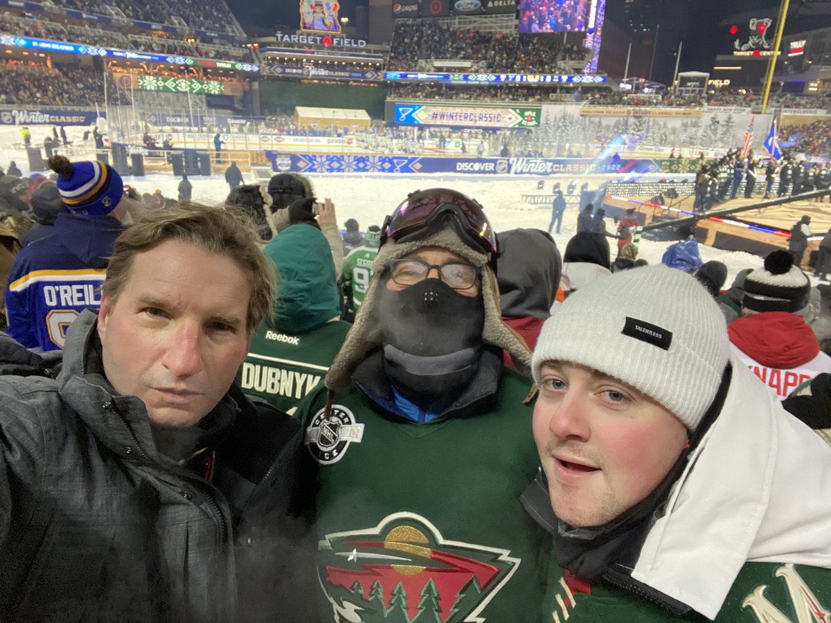 RepDeanPhillips's tweet photo. Let’s. Play. HOCKEY! Phillips brothers going old (and cold) school. #WinterClassic #6below https://t.co/TfZhjYAEtz