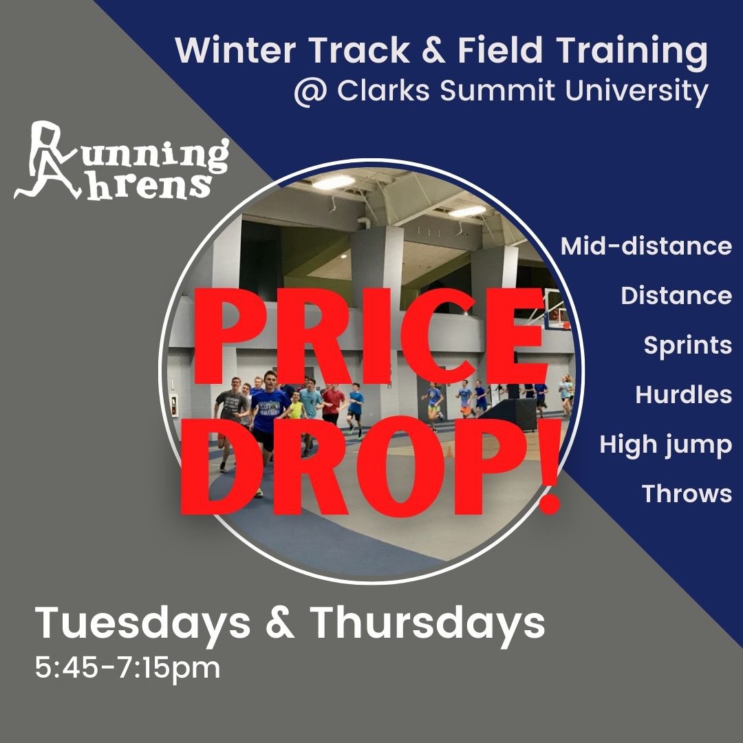 runningahrenstc's tweet photo. Registration fee is reduced for the final 8 weeks of our indoor track &amp; field training group. Follow the link in our bio for more information and to register! https://t.co/yssccC0oyI