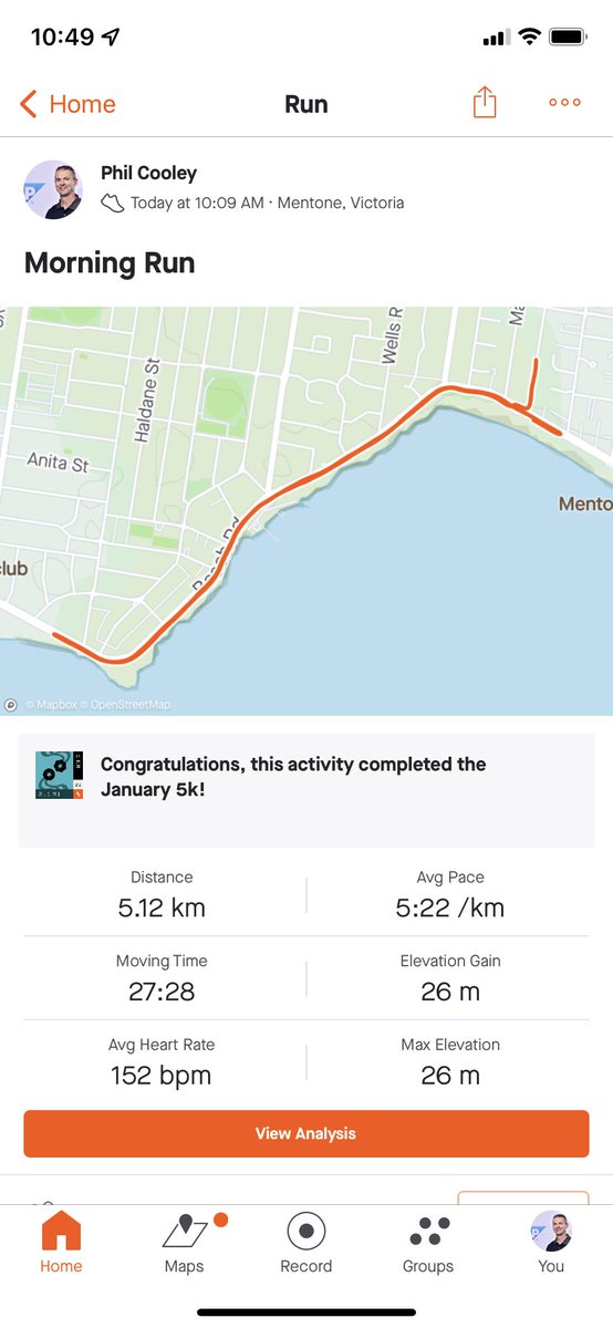 phil_cooley's tweet photo. Run 1/2022. First run and first 5k of the year - was pretty tough ๐ฉ warm weather but good to have my first run of the year with my son #runwithson #sundayrun https://t.co/grmrlCoHcK