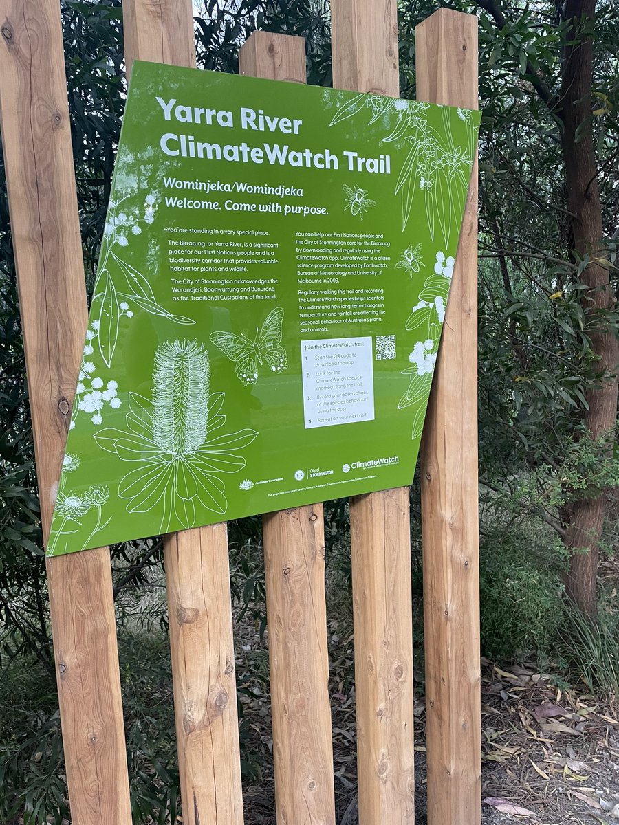 ChrisVella2's tweet photo. How cool is all this new signage for the #ClimateTrail around the Yarra!! Nice one @Earthwatch_Aus @StonningtonCity. Looking forward to adding some sightings soon #ClimateWatch https://t.co/e6ZbEylCgP