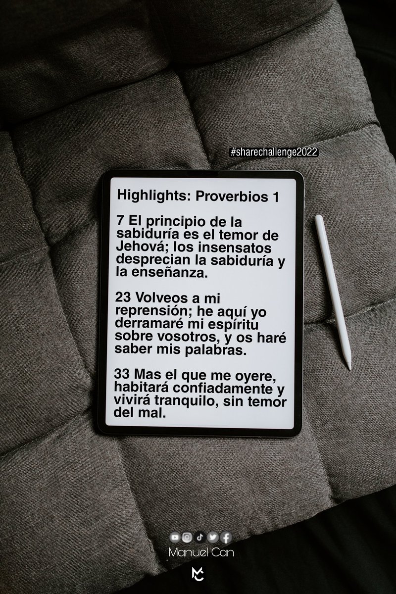 manuelcanmx's tweet photo. Enero 01 - Proverbios 1 #sharechallenge 2022 https://t.co/iBQyoV6SuO