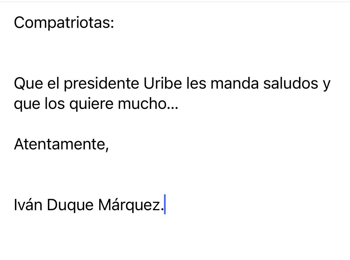 DanielSamperO's tweet photo. Se filtra borrador de la carta de Duque. https://t.co/08dzKYXFpa