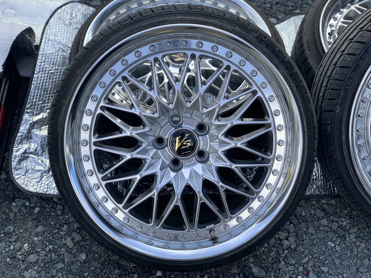 Work VS XV 18インチ 売ります👊 pcd100 8.5j+34 4本通し タイヤ195/35