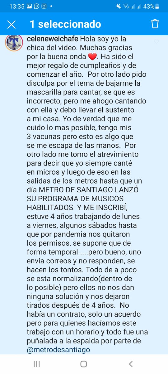 CeleneWeichafe's tweet photo. @biobio Feliz de volver a los lugares establecidos cuando a @metrodesantiago  se le ocurra responder a los participantes de musica a un metro.  Por otro lado a la gente ofensiva...ni ahí con discutir con ustedes, ya se nota que su cabeza no da para mucho. 
Criticar es1 cosa, ofende otra https://t.co/x8Rt21fswD