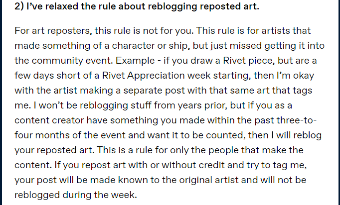 weeksofrac's tweet photo. A reiteration of the new rules before Tal week starts tomorrow. https://t.co/fVOcjyV6bL