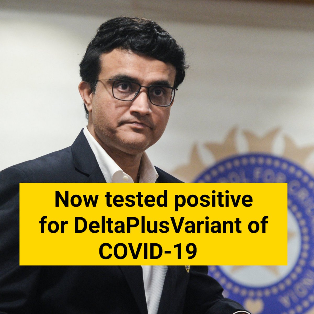 tvwnewsindia's tweet image. BCCI chief #SouravGanguly tested positive for #DeltaPlusVariant of COVID-19 

@SGanguly99  @BCCI @JayShah