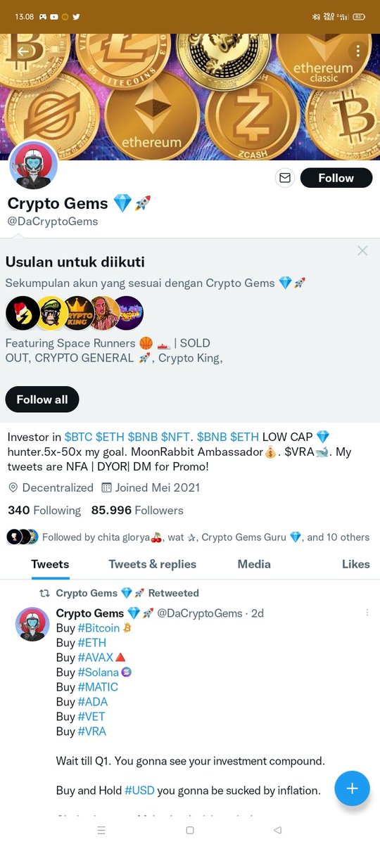 ezzy_of's tweet photo. @chitaglorya__ @DaCryptoGems Done https://t.co/EBeRbSTYCc
