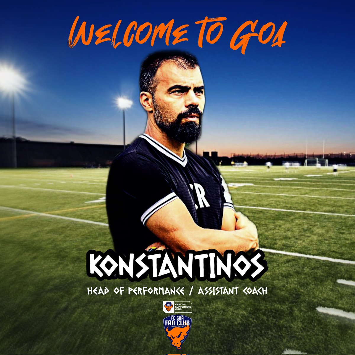 fcgoafanclub's tweet photo. Let's welcome our New Head of Performance/Assistant Coach ; Konstantinos Rostantis
Previously worked with Roberto Mancini at @ManCity
#WelcomeToGoa
#RiseAgain #TikiTaka #VamosGoa #FCGoa #ForcaGoa #FCGoaFanClub https://t.co/sN7hD13snA
