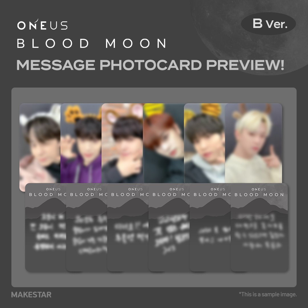 Makestarcorp's tweet photo. #ONEUS [BLOOD MOON] 
🖤 MEET&amp;CALL EVENT 🖤 

💛 Photocard Preview 💛

🎁 멜빵바지+베레모 착용
🎁 [ONEUS 청량 remix] 무대
🎁 영통 당첨자 - 낙서 사인 폴라+사인 포카
🎁 대면 현장 추첨 - 사인 포카 or 사인 폴라

🗓 21.12.30 ~ 22.01.02 (KST)
🔗 https://t.co/sgenxYvco8 https://t.co/6aYWbpad0l