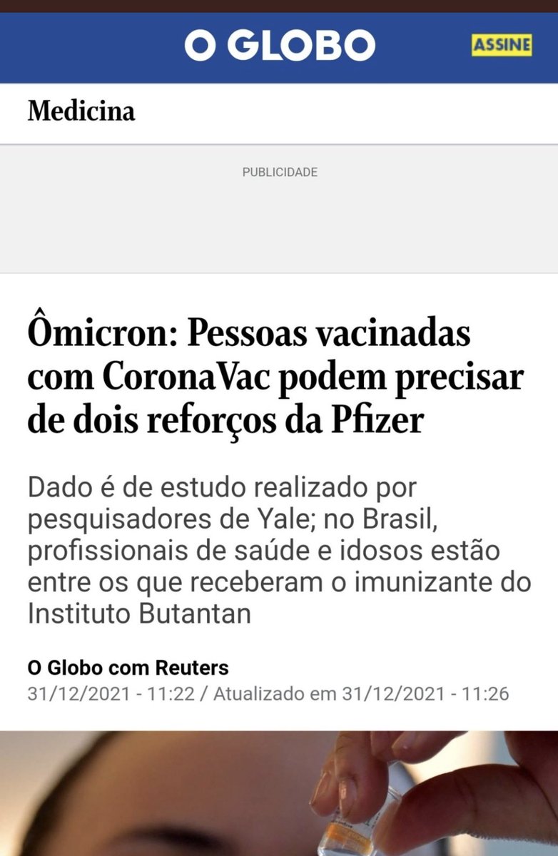 OsmarTerra's tweet image. Traduzindo:Fizeram 2 doses da Coronavac ,na mesma pessoa, que não protegeram contra a Covid. Depois fizeram mais uma dose da Pfizer,que também não teve efeito e agora planejam mais outra da Pfizer,que não podem garantir também sua eficácia. Então..,são experimentais ou não?!