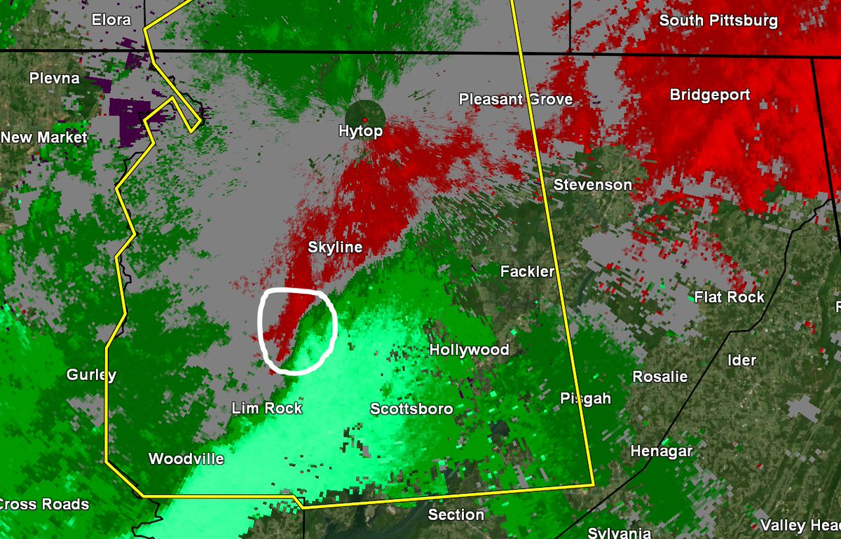 TrevorPicciano's tweet image. Increasing rotation in Jackson county, AL  #alwx