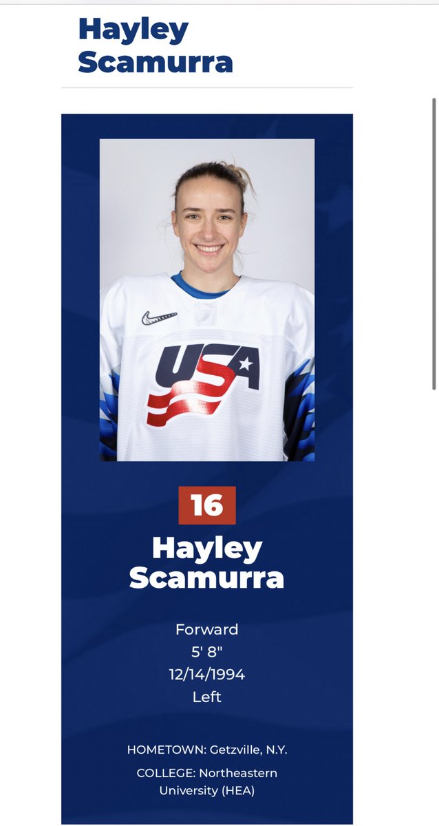 WNYer Hayley Scamurra was named to the Team USA women’s hockey team for the Beijing Olympics 🏒 🥇 

teamusa.usahockey.com/2022olympicwom…