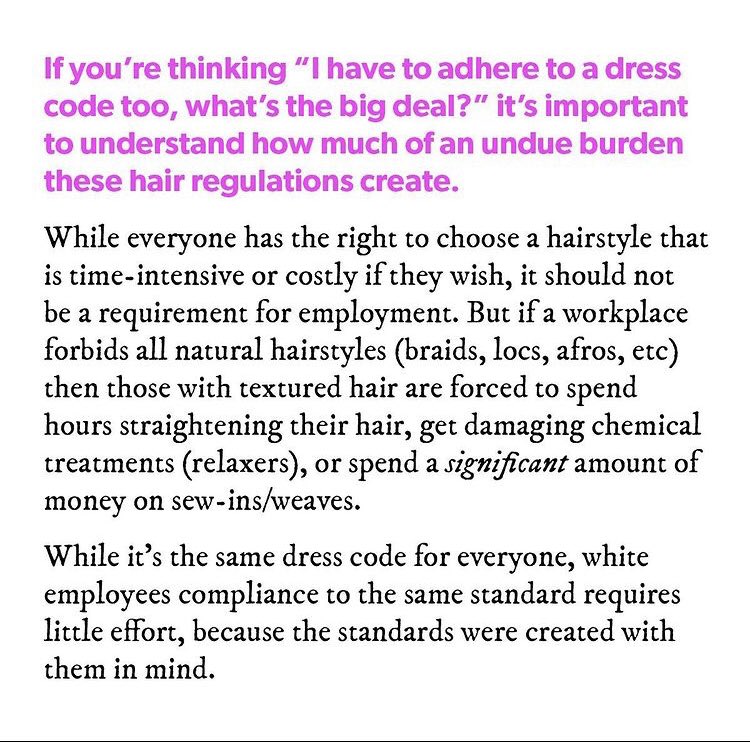 Thank you <a href="/jennaluecke/">Jenna</a> for sharing these stories of race-based hair discrimination. Look out for her upcoming book on the topic for more information!
#freethehair