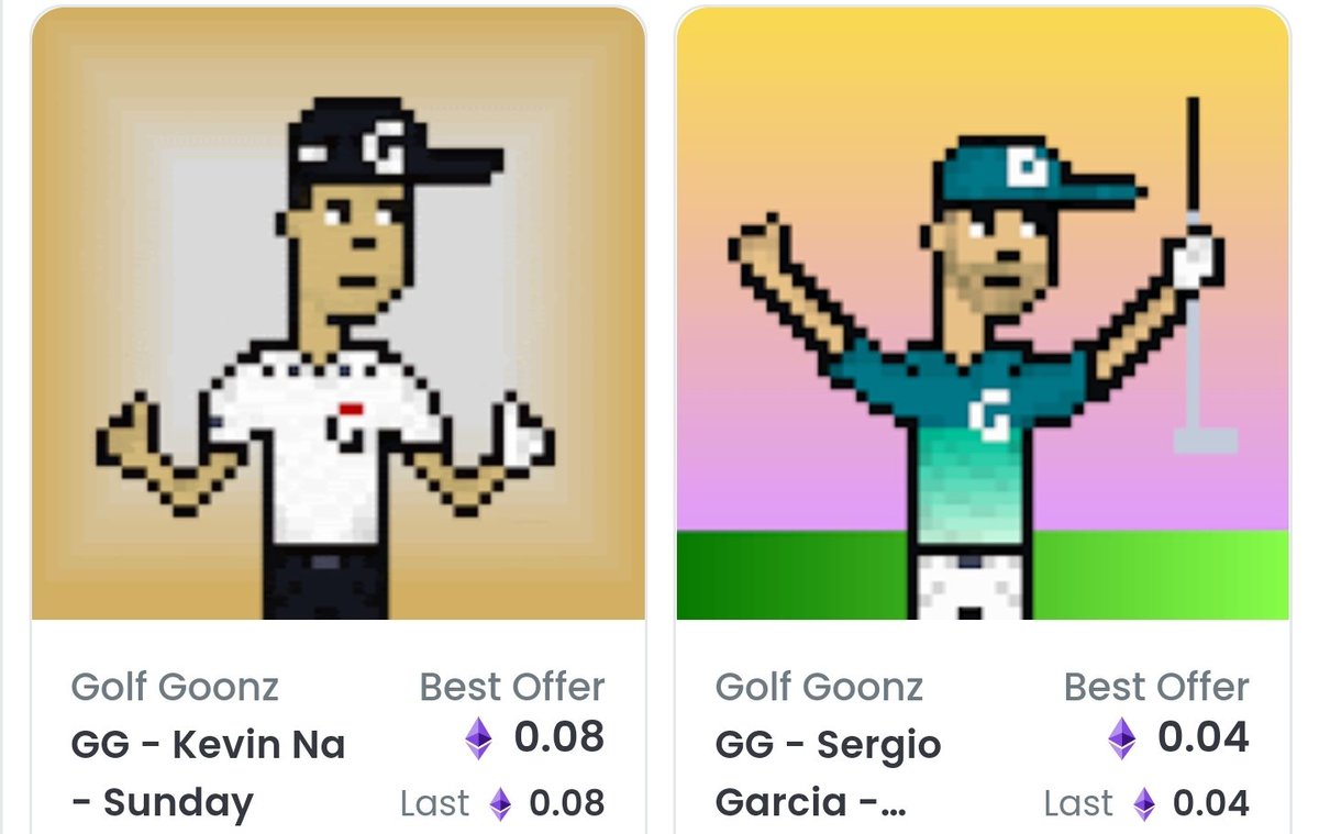 I was able to win twice in tonights @TheGolfGoonz #Lottery. I am a oroud owner of a Sunday version Kevin Na and a Saturday version Sergio Garcia. I can smell #VICTORY #LFGGGoonz #19thHole #TheClubhouse #GolfGoonzCup #GGC #Goonin #Goonz https://t.co/ejLlOW9FvS