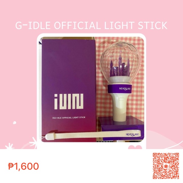 atiny_tc's tweet photo. I'm selling G-IDLE GIDLE OFFICIAL LIGHT STICK for ₱1,600. Get it on Shopee now! https://t.co/CbjPD9Yb22 #ShopeePH

Wts lfb ph gidle official lightstick light stick https://t.co/f6Q40MbcBS