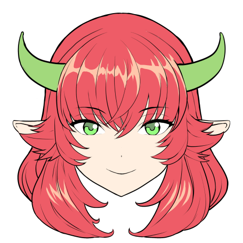 初描きは思いつきで描いた顔アイコン素材なのです。 