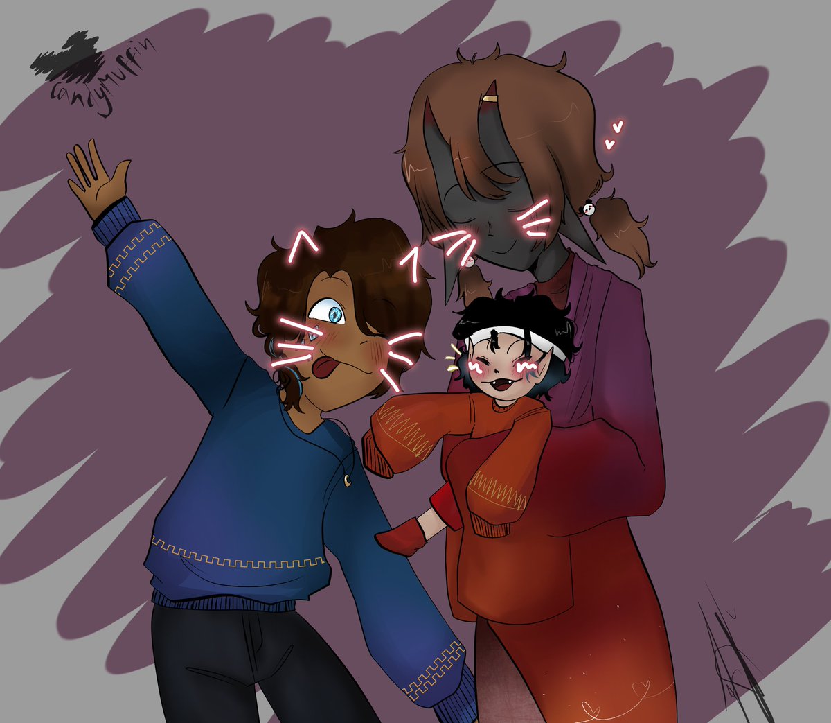 iCandyMuffini's tweet photo. heyyyyy Happy New Year! 
Let's go with the skephalo family 
baby sapnap my beloved 🥰
#skephalo #skephalofanart #badboyhalofanart #skeppy #skeppyfanart #babysapnap #sapnapfanart https://t.co/Tz47yxpOhh