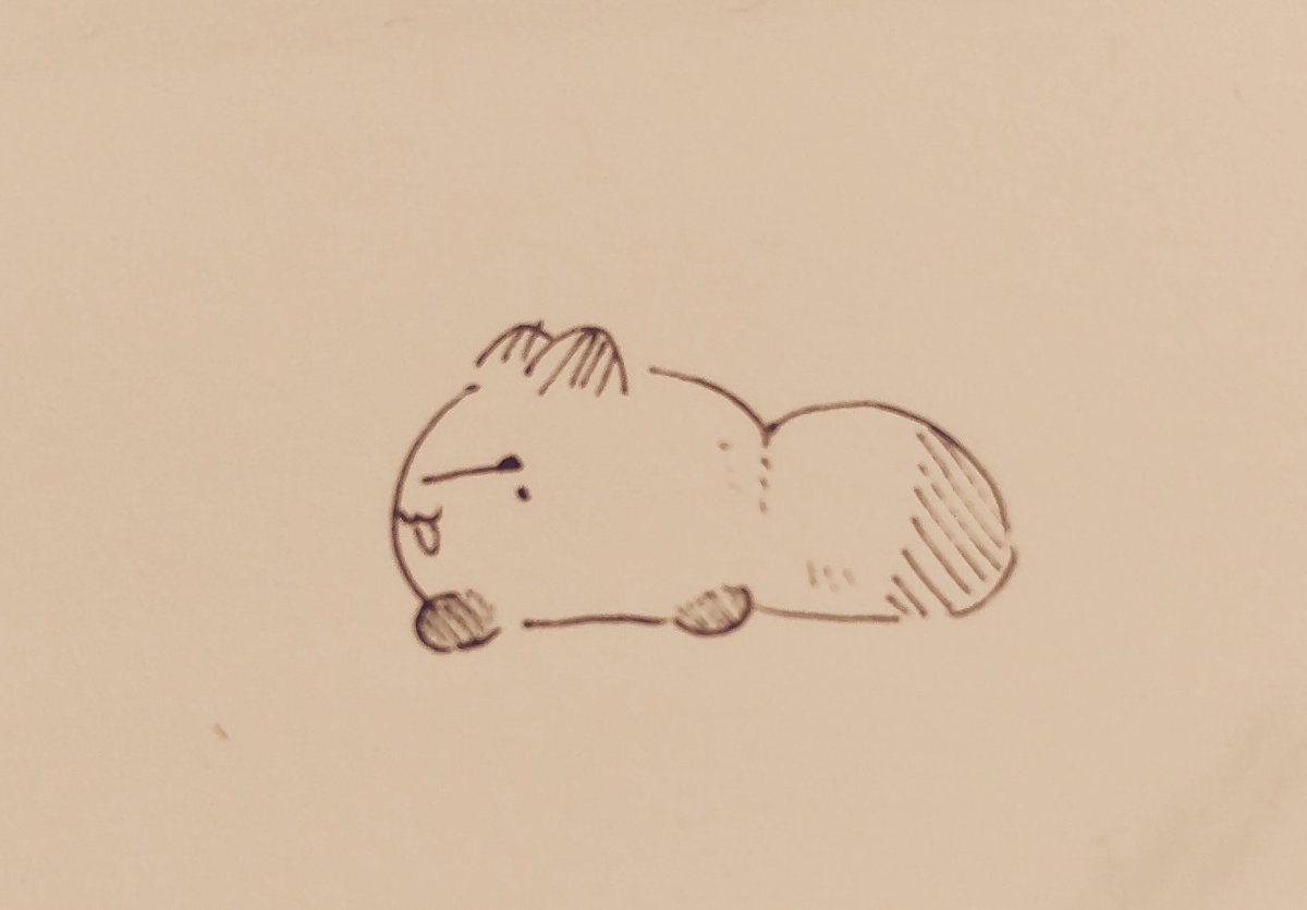 インク切れかけの万年筆で描いた  #ふしみボール 