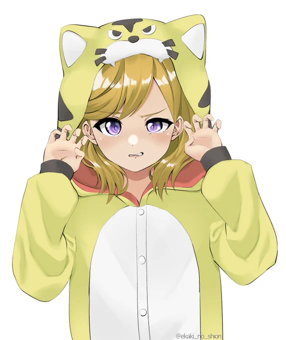 嫌々ながら虎の格好してくれる澁谷かのんちゃん #澁谷かのん #Liella #lovelive #明けましておめでとう #イラスト