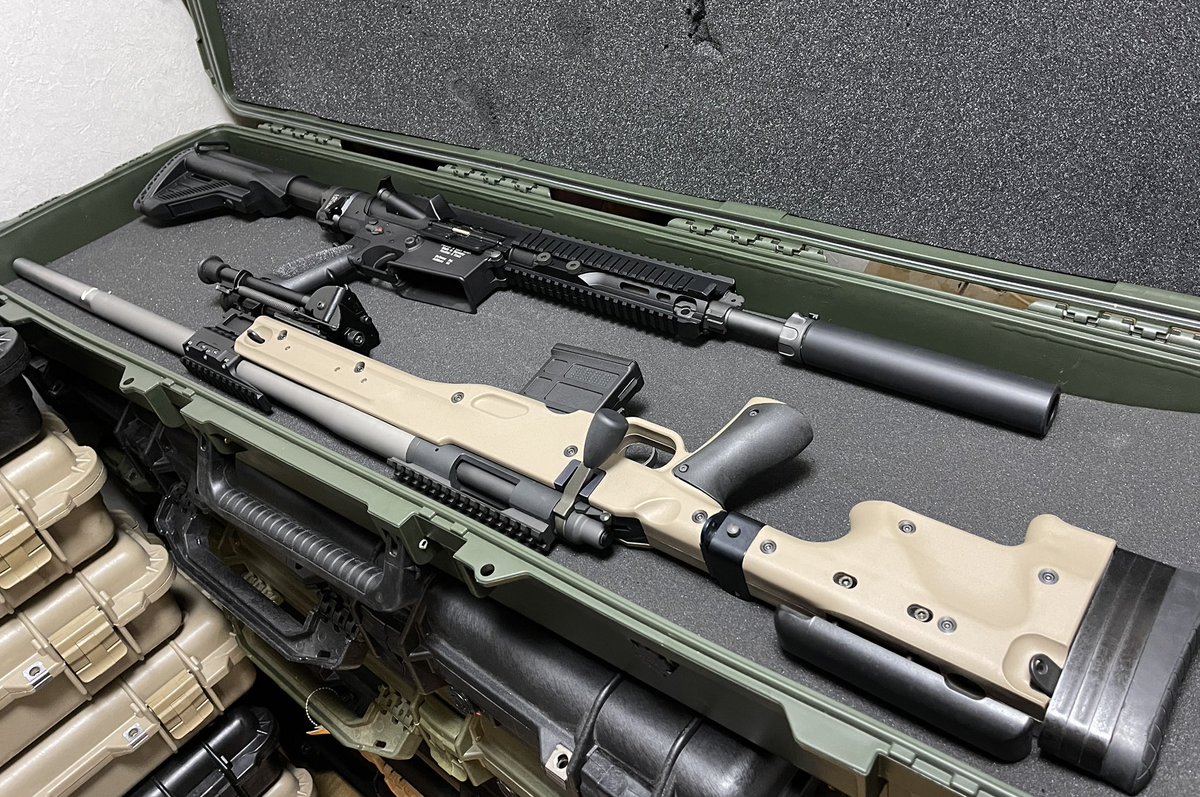 opticbarrelman's tweet image. #hk417
#mk13mod5

どちらも実物フルカスタムのガス式