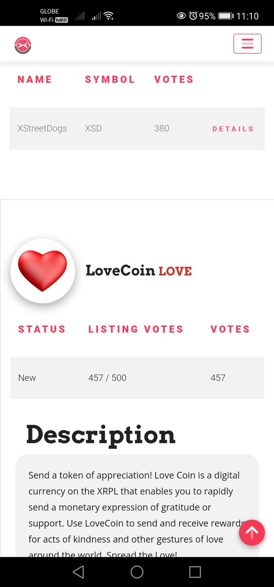 nkparas13's tweet photo. Few more votes to go till we reach 500Votes❤️ Vote, vote and vote. ❤️❤️❤️
Thank you for your support to our #LoveCoin. ❤️❤️❤️
We love you all! From #LoveCoinTEAM
#LoveCoinPrince
#LoveCoinNetwork
#LoveCoinCommunity https://t.co/0Io12kHNIC