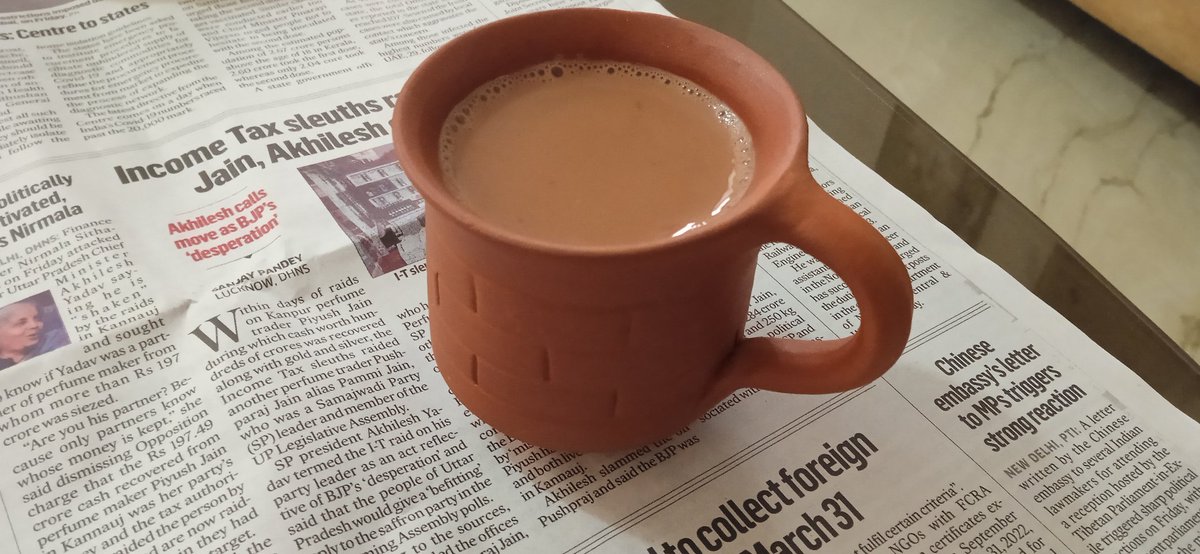 KavithaReddyKR's tweet photo. Trying a reusable beautifully made Eco Friendly mud cup for morning tea..... #SustinableLiving is very small steps ahead BUT we need a generational change shift to be more Environmental Friendly, it's not tough but it's a lifestyle change! 

#Environment #GoodForEarth https://t.co/nwdsTg97ik